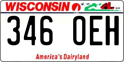WI license plate 346OEH