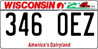 WI license plate 346OEZ