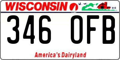 WI license plate 346OFB