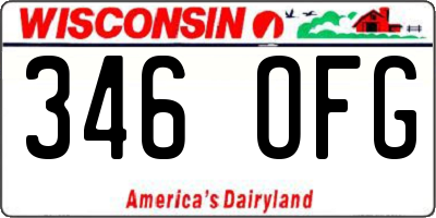 WI license plate 346OFG