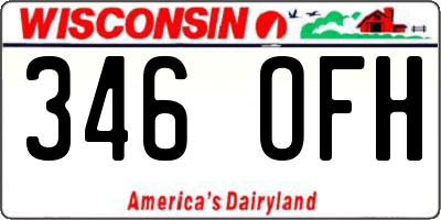 WI license plate 346OFH