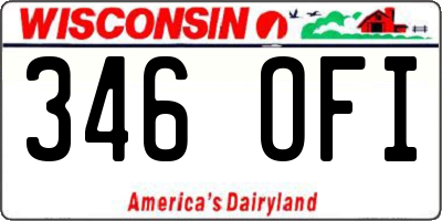 WI license plate 346OFI