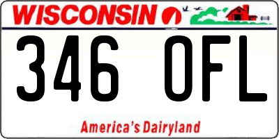 WI license plate 346OFL