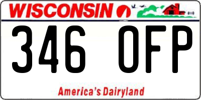 WI license plate 346OFP