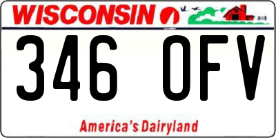 WI license plate 346OFV