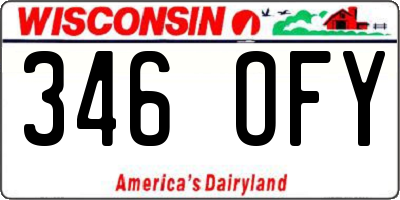 WI license plate 346OFY