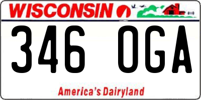 WI license plate 346OGA