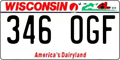 WI license plate 346OGF
