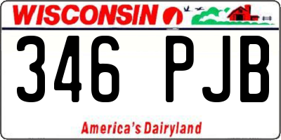 WI license plate 346PJB