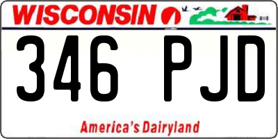 WI license plate 346PJD