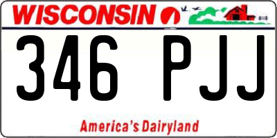 WI license plate 346PJJ