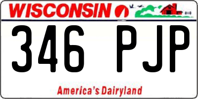 WI license plate 346PJP