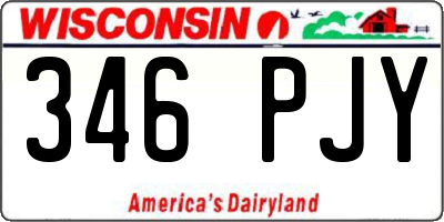 WI license plate 346PJY