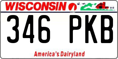WI license plate 346PKB
