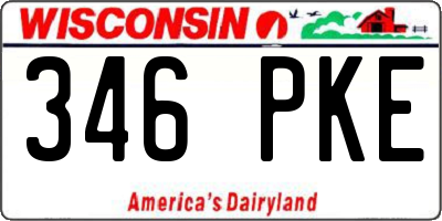 WI license plate 346PKE