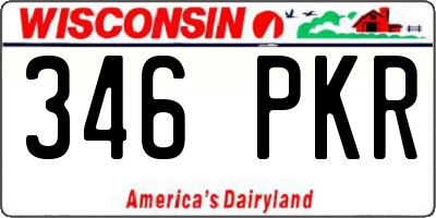 WI license plate 346PKR