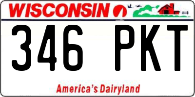 WI license plate 346PKT
