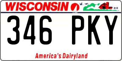 WI license plate 346PKY