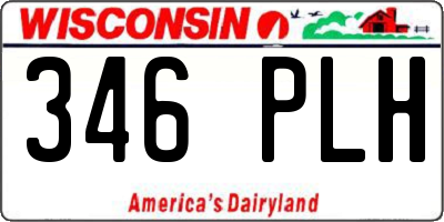WI license plate 346PLH