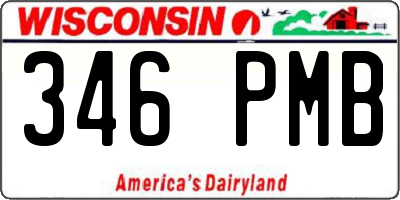 WI license plate 346PMB