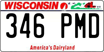 WI license plate 346PMD