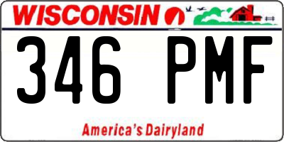 WI license plate 346PMF