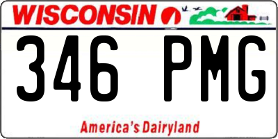WI license plate 346PMG