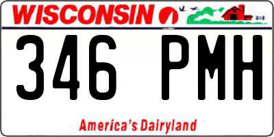 WI license plate 346PMH
