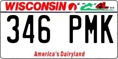WI license plate 346PMK