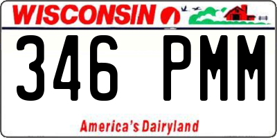WI license plate 346PMM