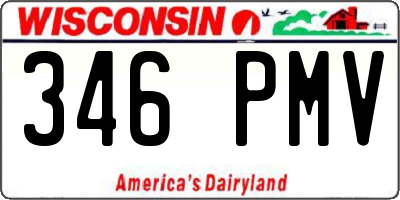 WI license plate 346PMV