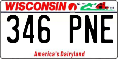 WI license plate 346PNE