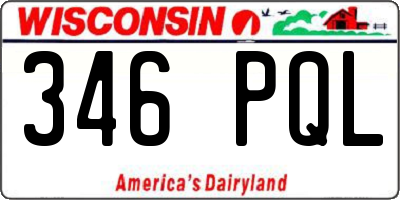 WI license plate 346PQL