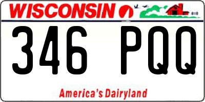 WI license plate 346PQQ