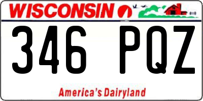 WI license plate 346PQZ