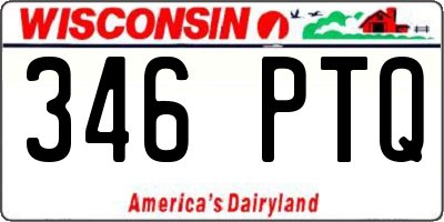 WI license plate 346PTQ