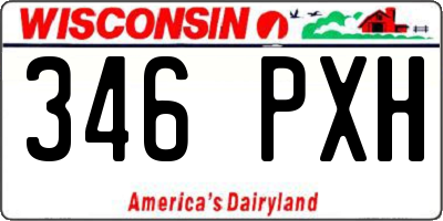 WI license plate 346PXH