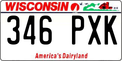 WI license plate 346PXK