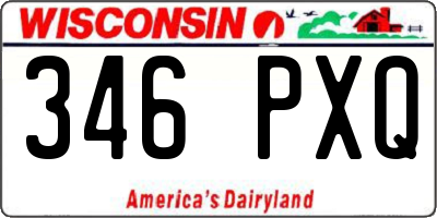 WI license plate 346PXQ