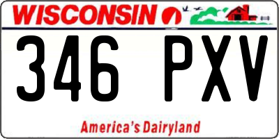 WI license plate 346PXV
