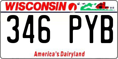 WI license plate 346PYB