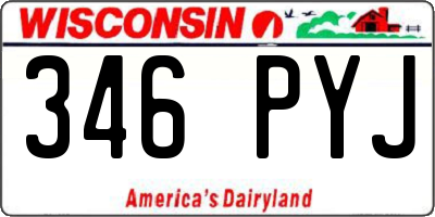 WI license plate 346PYJ