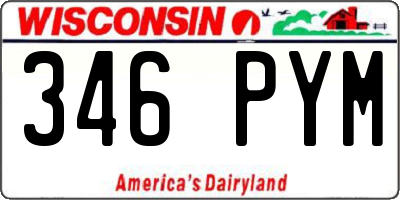 WI license plate 346PYM