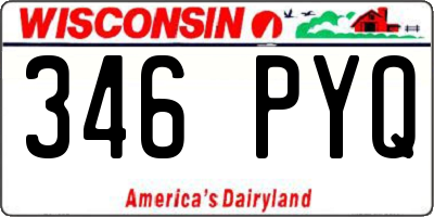 WI license plate 346PYQ