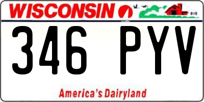 WI license plate 346PYV