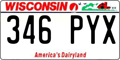 WI license plate 346PYX