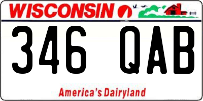 WI license plate 346QAB