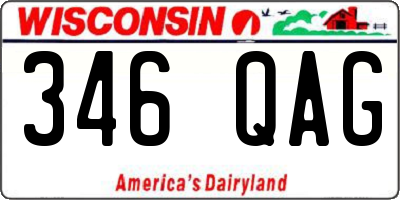 WI license plate 346QAG