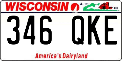 WI license plate 346QKE
