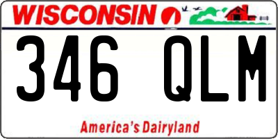 WI license plate 346QLM